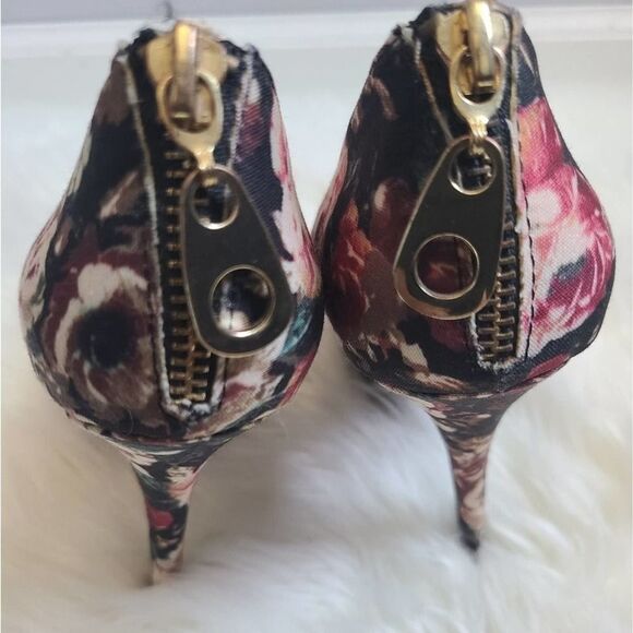 Qupid pumps heels floral Six 6.5 - Picture 6 of 6